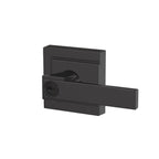 Custom Northbrook Matte Black Upland Trim Keyed Entry Door Lever