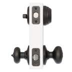 Juno Venetian Bronze Exterior Entry Door Knob and Single Cylinder Deadbolt Combo Pack Featuring SmartKey Security