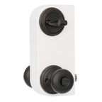 Juno Venetian Bronze Exterior Entry Door Knob and Single Cylinder Deadbolt Combo Pack Featuring SmartKey Security