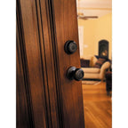 Juno Venetian Bronze Exterior Entry Door Knob and Single Cylinder Deadbolt Combo Pack Featuring SmartKey Security