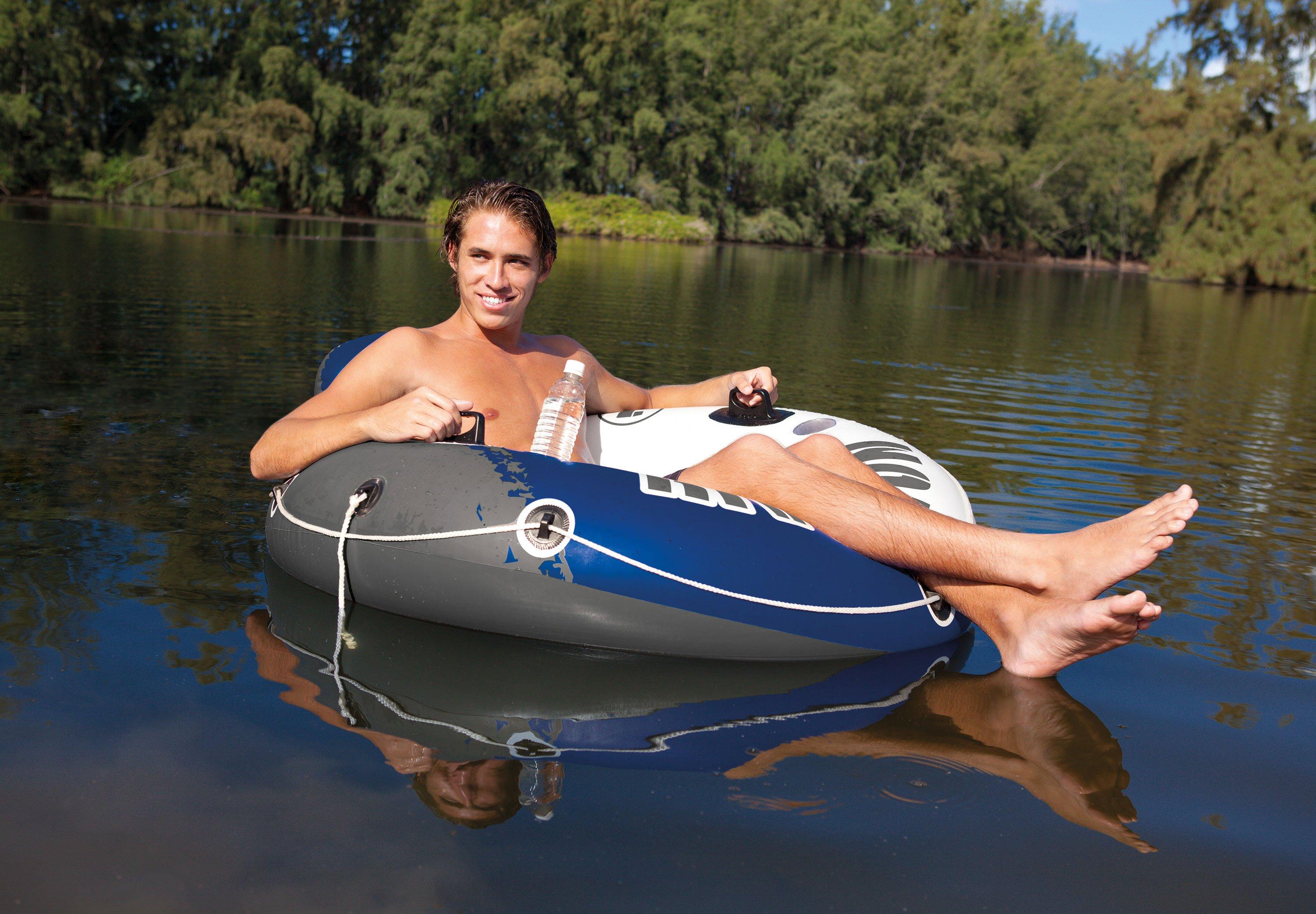 Oasis Island 5-Person Inflatable LounRaft + River Run Tube (2 Pack)