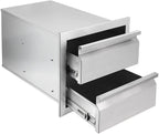 Seeutek Outdoor Kitchen Drawers  Steel, 14W X 14.4H X 23.2D Inch Flush