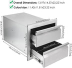 Seeutek Outdoor Kitchen Drawers  Steel, 14W X 14.4H X 23.2D Inch Flush