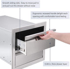 Seeutek Outdoor Kitchen Drawers  Steel, 14W X 14.4H X 23.2D Inch Flush