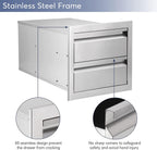 Seeutek Outdoor Kitchen Drawers  Steel, 14W X 14.4H X 23.2D Inch Flush