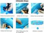 BZLEK Inflatable Pool Round Inflatable Swimming Pool Water Game Play Center Family Swimming Pool for Outdoor, Garden, Backyard, Summer Water Party for Toddlers, Kids, Family,130cm