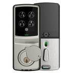 Secure PRO Satin Nickel Smart Lock Deadbolt with 3D Fingerprint and Wi-Fi (Works with Alexa and Google Home)