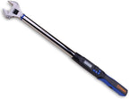 Summit Tools Adjustable Digital Torque Wrench, 12.5 to 250.7 ft-lb. Torque Range, 10-41 mm Adjustable Jaw, Set Target Torque, Buzzer and LED Indicator, LarLCD Display, Calibrated (WEA12-340CN)