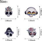 ZOSTLAND Cute Car Air Vent Clip Decoration,Car Air Fresheners, Funny Car Vent Clip,Bling Car Air Vent，Personalized Automotive Interior Decoration Accessories,Car Decor Gift for women,men (4pcs Skull)