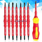 Screwdriver DHL 20Set 8-In-1 Multi-purpose Electrican Insulated Electric Screwdriver Repair Hand Tools Kit Set 500V Color:Red