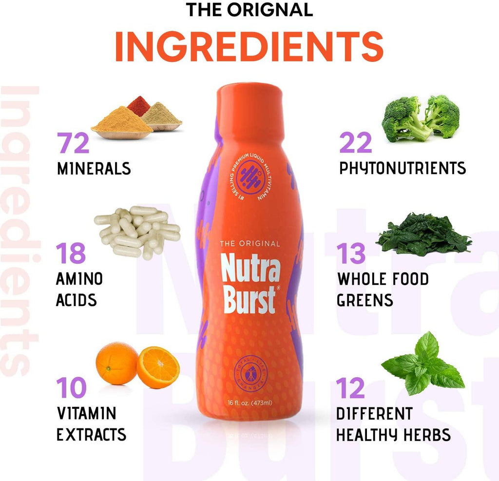 TLC Total Life Changes Freedom Kit - NutraBurst Liquid Multivitamin - 32 Servings | (1) Month Supply of NRG Dietary Supplement | (1) Month Supply of Original IASO Instant Tea (50 sachets)