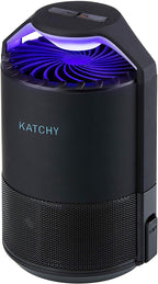 Katchy Indoor Insect Trap - Catcher &amp; Killer for Mosquitos, Gnats, Moths, Fruit Flies - Non-Zapper Traps for Inside Your Home - Catch Insects Indoors with Suction, Bug Light &amp; Sticky Glue (Black)