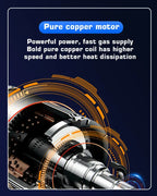 Portable Air Compressor: 150PSI Cordless Car Tire Inflator Pump With Pressure Gau&amp; Light - Perfect For Cars, Motorcycles &amp; Bicycles!