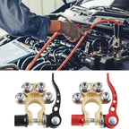 2pcs/set Car Battery Terminal Connector Battery Wire Cable Clamp Terminal Shut-Off Connectors Car