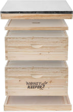 Honey Keeper Beehive 20 Frame Complete Box Kit (10 Deep and 10 Medium) with Metal Roof for Langstroth Beekeeping