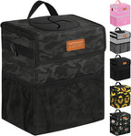 ELONGRIVER Car Trash Can Bin for Car Back Seat Leak Proof, Cute Car Trash Bag Hanging, Vehicle Trash Can for SUV Truck Van, Automotive Car Garbage Cans Front Seat Camo Black