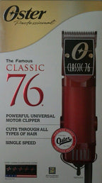 Oster Classic 76 Professional Hair Clipper 76076-010 Barber Combo 000 & 1 Blades