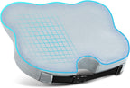 Dreamer Car Wedge Car Seat Cover Cushion,Memory Foam Automotive Seat Covers for Back, Coccyx, Tailbone Pain Relief (Velvet Cover, Gray)