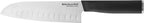 KitchenAid Classic Santoku Knife with Custom-Fit Blade Cover, 7-inch, Sharp Kitchen Knife, High-Carbon Japanese Stainless Steel, Black
