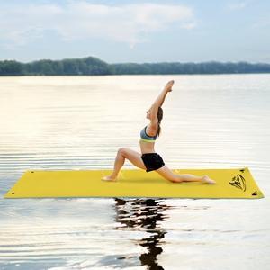 9ft x 6ft Floating Water Mat Foam Pad Lake Floats Lily Pad, 3-Layer XPE Water Pad with StoraStraps for Outdoor Water Activities