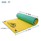 9ft x 6ft Floating Water Mat Foam Pad Lake Floats Lily Pad, 3-Layer XPE Water Pad with StoraStraps for Outdoor Water Activities