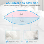 EIUE Hotel Collection Bed Pillows for Sleeping 2 Pack Queen Size, Pillows for Side and Back Sleepers,Super Soft Down Alternative Microfiber Filled Pillows,20 x 30 Inches