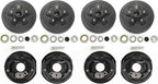 LIBRA 2 Sets Trailer 5 on 4.5" B.C. Hub Drum Kits with 10" x2-1/4 Electric Brakes for Tandem 3500 Lbs Axles