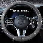 Sparkle And Shine: Universal Artificial Diamond Car Steering Wheel Cover Set