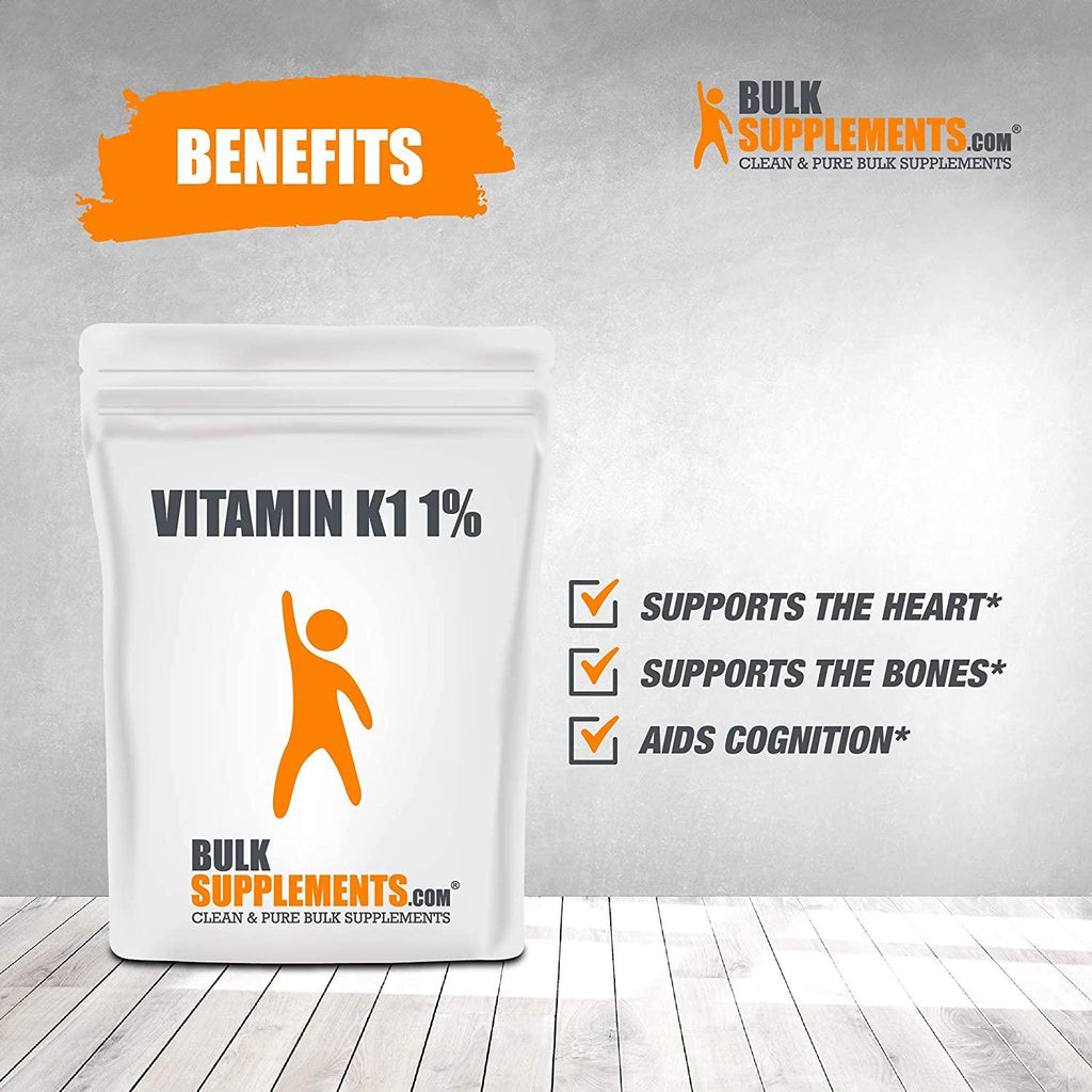 BulkSupplements.com Vitamin K1 (1%) Powder (5 Kilograms - 11 lbs)
