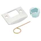 Accent Satin Nickel Privacy Bed/Bath Door Lever with Addison Trim