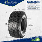 MaxAuto 18X7.50-8 18x7.5x8 Turf Saver Lawn Mower Tire 4PR, Set of 2