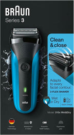Low Price Braun Series 3 310s Rechargeable Wet&Dry Electric Shaver, Blue