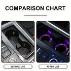 Light Up Your Car With Colorful Smart Luminous Water Coaster Atmosphere Lights!