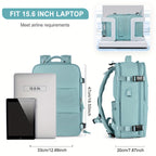 LarTravel Backpack, Carry On Backpack, HiBackpack, Waterproof Outdoor Sports Rucksack, Casual Daypack, School Bag, Fit 14 Inch Laptop With USB Charging Port &amp; Shoes Compartment