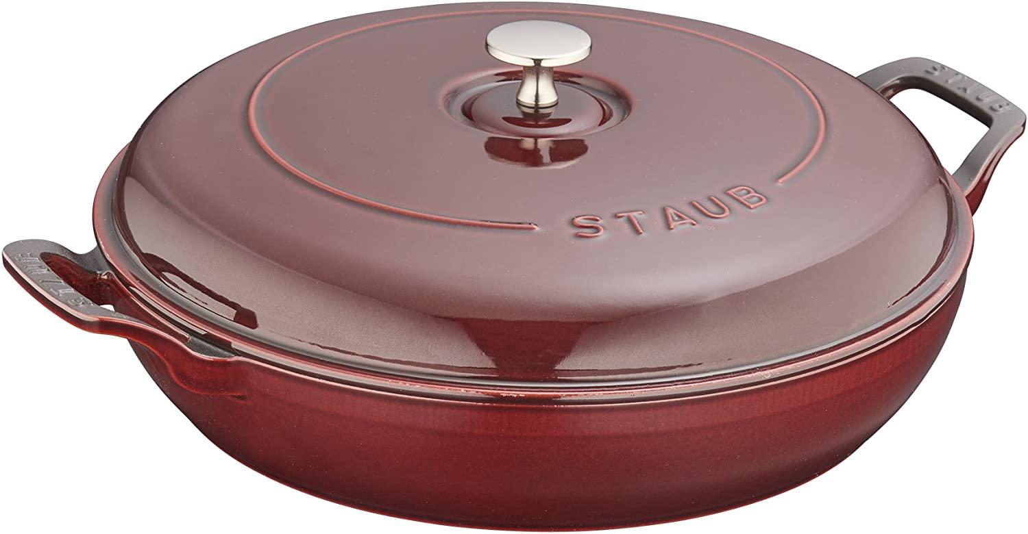Staub Cast Iron 3.5-qt Braiser - Grenadine, Made in France