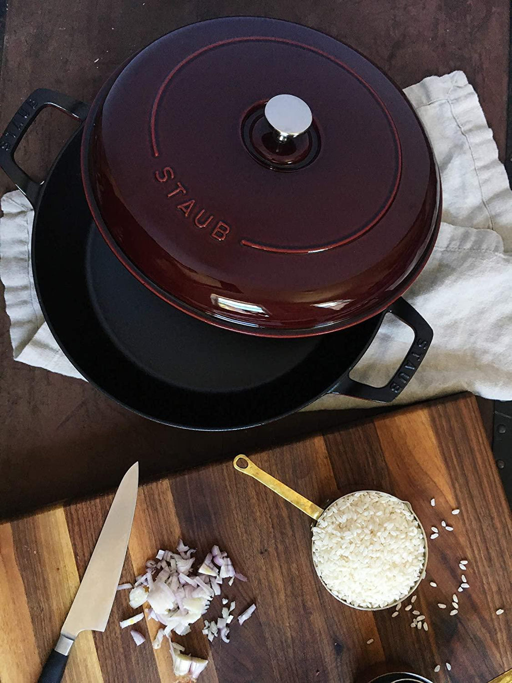Staub Cast Iron 3.5-qt Braiser - Grenadine, Made in France