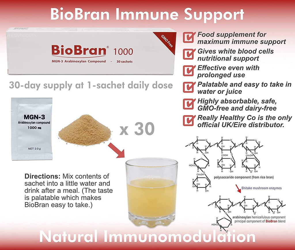 Biobran Mgn-3 - 30 - 1000Mg Sachets - Immune System Support
