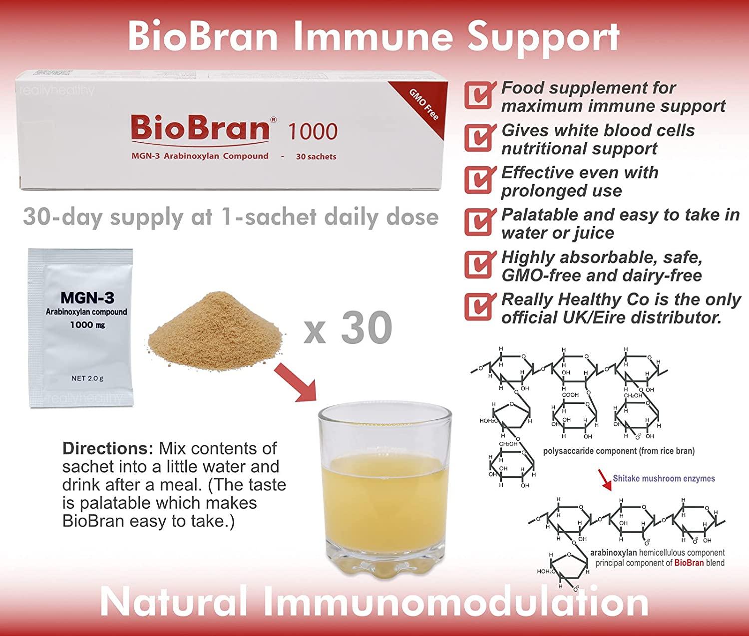 Biobran Mgn-3 - 30 - 1000Mg Sachets - Immune System Support