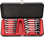 DS-Wang Wrenches 12pc Metric Ratcheting Spanner Combination Wrenche Hand Tools 9mm-18mm CR-V Steel Household Tool Sets