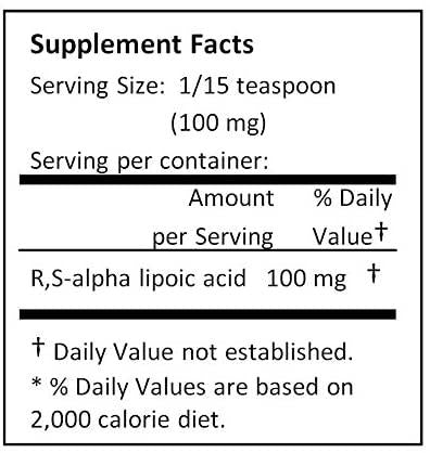 NuSci Pure ALA RS- Alpha Lipoic Acid Powder (1000 Grams (2.2 lb))