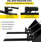 Mophorn Pallet Forks 42.9" 4000 Lbs Max, Clamp On Tractor Bucket Forks 58.7" Total Length, Heavy Duty Front Loader Forks, Fork Attachment for Skid Steer,Loader Bucket
