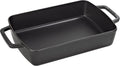Staub Cast Iron 12-inch x 8-inch Roasting Pan - Matte Black, Made in France