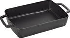 Staub Cast Iron 12-inch x 8-inch Roasting Pan - Matte Black, Made in France