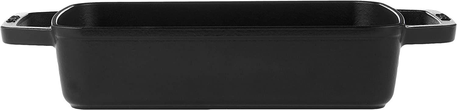 Staub Cast Iron 12-inch x 8-inch Roasting Pan - Matte Black, Made in France