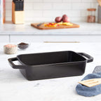 Staub Cast Iron 12-inch x 8-inch Roasting Pan - Matte Black, Made in France
