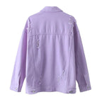 lavender denim jacket
