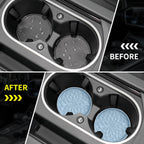 Car Cup Coaster [4 Pack] ME.FAN Silicone Car Coasters/Cup Mats - 2.75In Universal Non-Slip Recessed Car Interior Accessories - Car Cup Holder Insert Coasters Ether