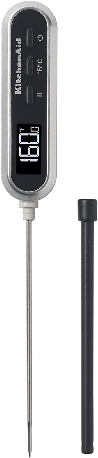 KitchenAid KQ905 Rapid Response Digital Kitchen and Food Thermometer, TEMPERATURE RANGE: -4F to 482F/-20C to 250C, Black