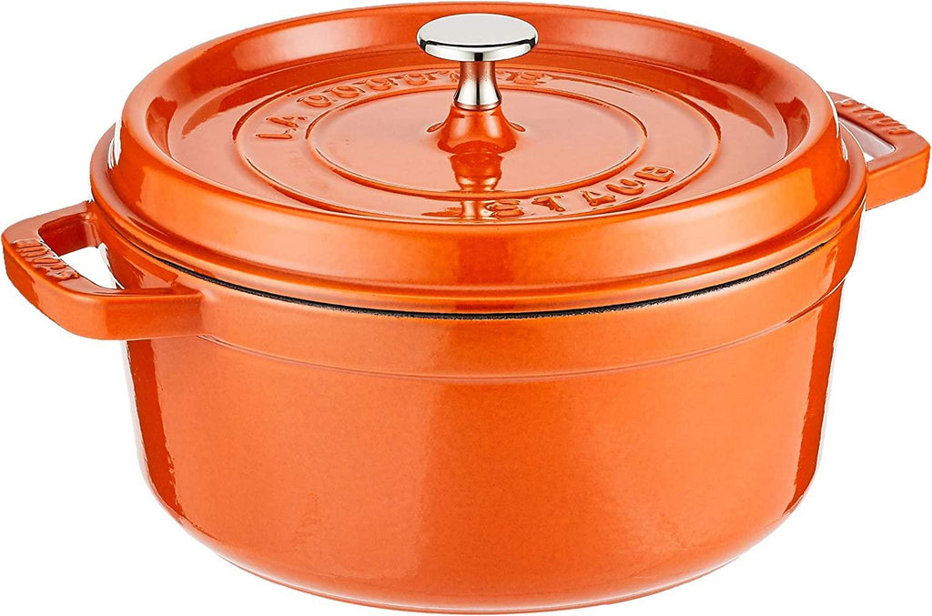 Staub Cast Iron 4-qt Round Cocotte - Burnt Orange, Made in France