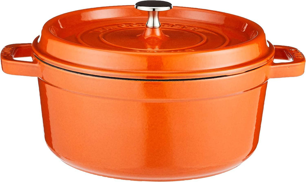 Staub Cast Iron 4-qt Round Cocotte - Burnt Orange, Made in France